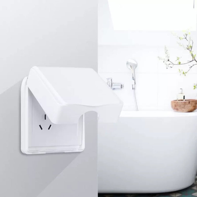 Heyiarbeit Weatherproof Cover Plug in Use Outlet Receptacle Protector 5.59"x3.27"x1.89"(LxWxH) for Retrofit Siding Construction 120 Type White 1Pcs White 124mm 1PCS