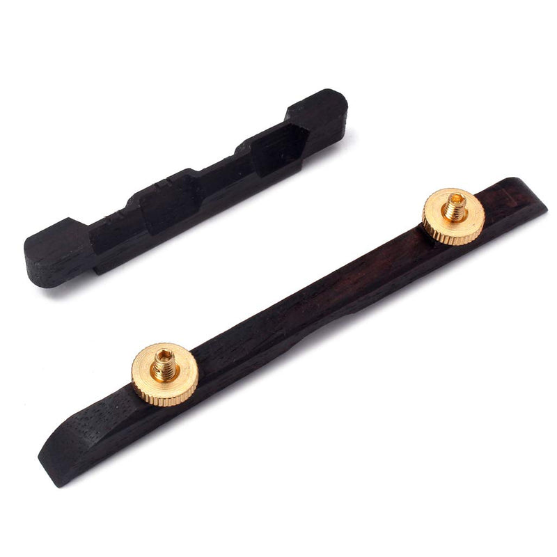 Alnicov Guitar Bridge Adjustable Mandolin Bridge Compensated Rosewood for Mandolin Guitar Parts