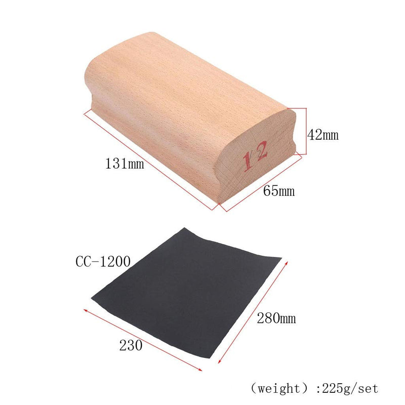 Alnicov 12# Radius Wood Fingerboard Fretboard Fret Leveling Sanding Polished Block for Guitar Bass Fret Leveling Fingerboard Luthier Tool