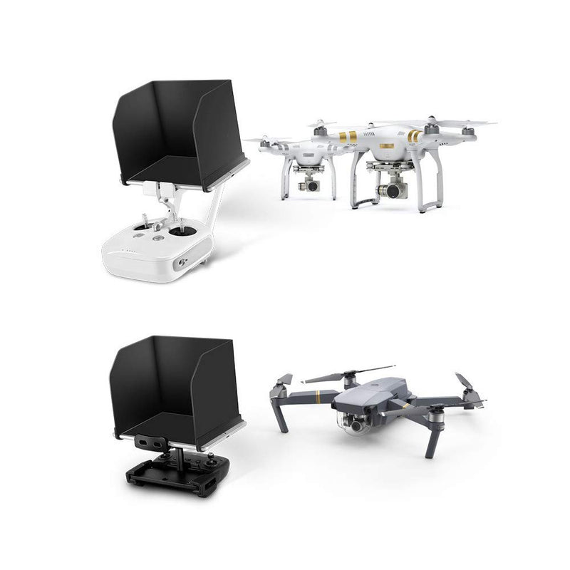 Hooshion Remote Controller Phone Monitor Sun hood Sunshade Cover Hood Smartphone Tablet iPad Sun Shade for DJI MAVIC PRO Mavic air Inspire / PHANTOM 3 4 M600 OSMO Accessories (< 128mm, Black) < 128mm