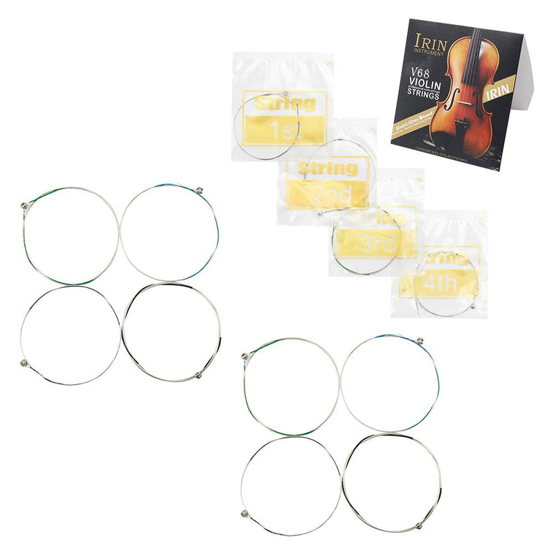 Mowind Violin strings Full Set (G-D-A-E) violin Fiddle String Strings Steel Core Nickel-silver Wound with Nickel-plated Ball End for 4/4 3/4 2/4 1/4 1/8 Violins Universal 3Sets 12pcs