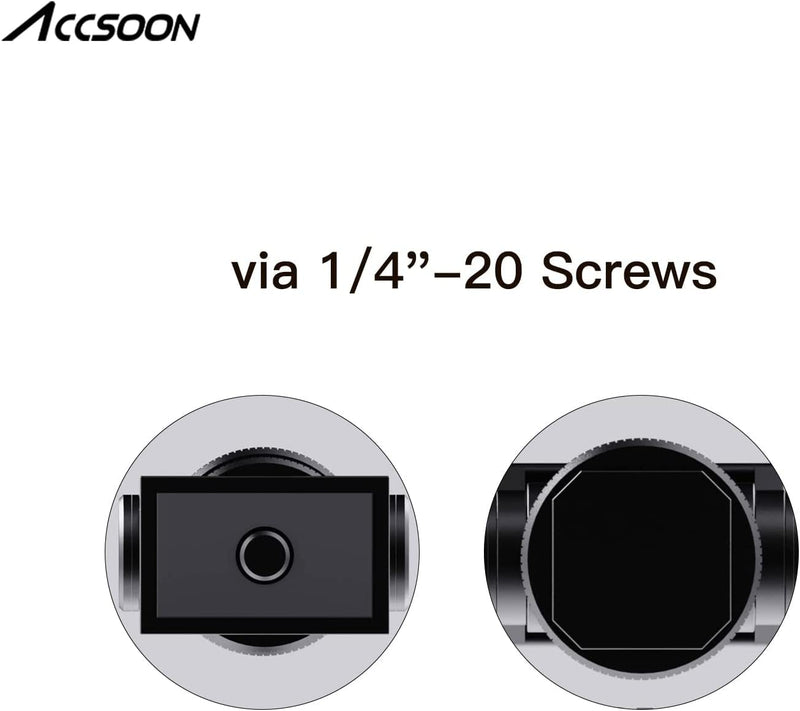 Accsoon Adjustable Cold Shoe Accessory Mounting Bracket AA-01 Field Monitor Mount Holder 1/4" Multi-Directional Cold Shoe Mount Adapter with 1/4"-20 Thread Mount Video Accessories