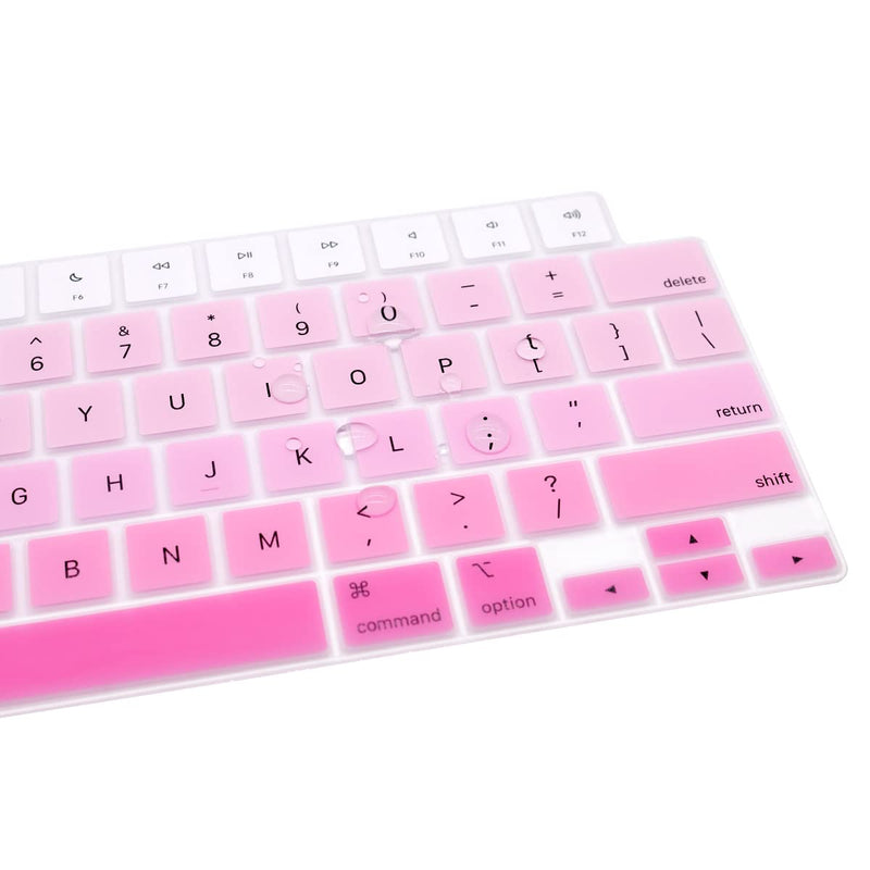 MMDW Silicone Keyboard Cover for MacBook 2023 15Air A2941/2023 Pro14 A2779/Pro16 A2780/2022 Air 13 M2 A2681/2021 Pro 14" 16" A2442 A2485 & MacBook Air/Pro Retina, 13-13.3" Notebook GD pink