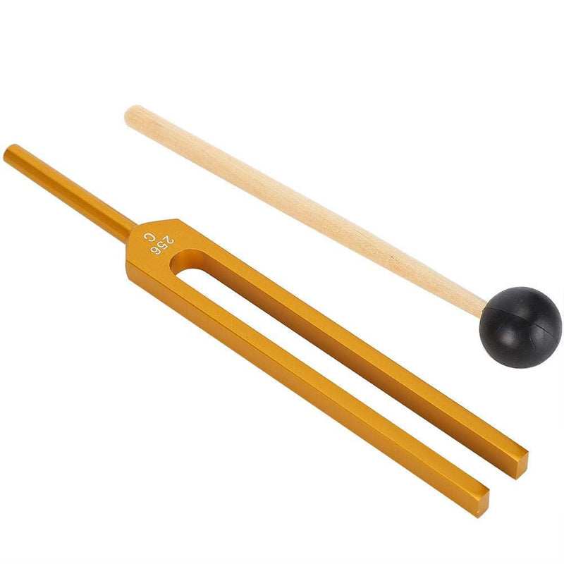 C256 Tuning Fork Aluminum Alloy Tuning Fork with Hammer and Storage Bag, Standard Hearing Healing Musical Instrument Piano Tuning Kit