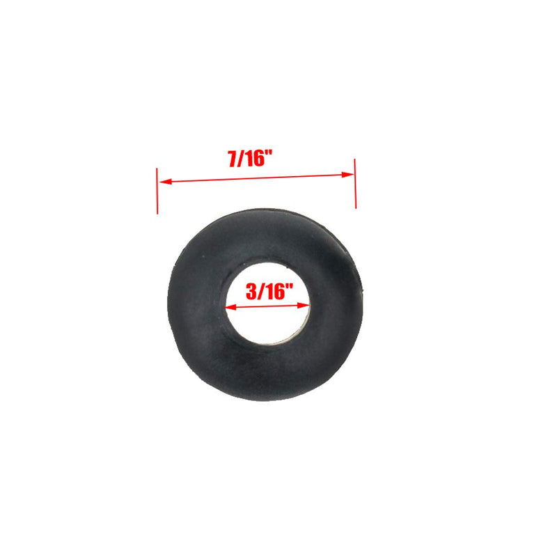 Sydien 1000pcs 3/16"(5mm) Rubber Grommet Electric Conductor Protector Dual Sides O Rings for Cable, Wire & Plug 3/16"