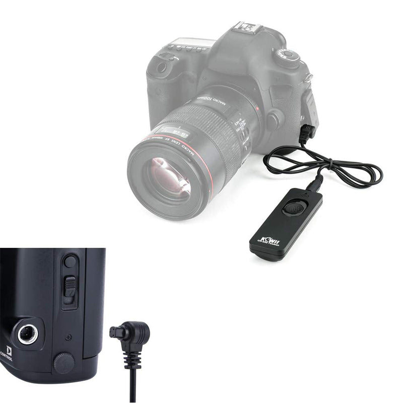Kiwifotos RS-80N3 Remote Control Shutter Release Cord for Canon EOS R5 R3 5D Mark IV III II 6D Mark II 7D Mark II 5Ds R 1DX Mark III II,1Ds Mark III 50D 40D and More Canon Camera with 3-Pin Connection For Canon C1