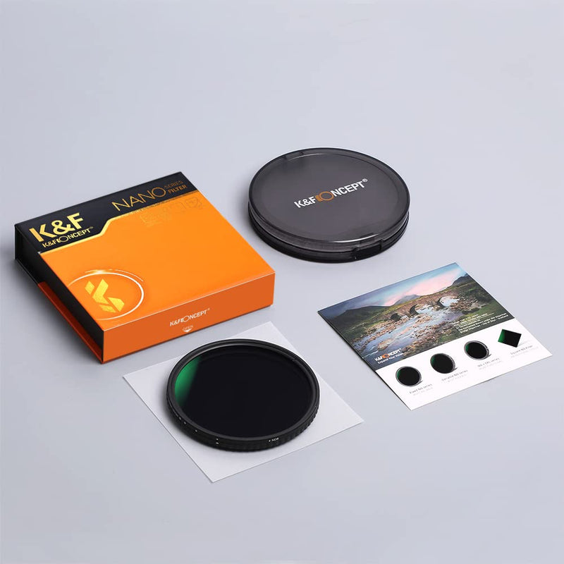 [AUSTRALIA] - K&F Concept 52mm Variable ND Filter ND32-ND512 (5-9 Stops) HD Neutral Density Lens Filter with 28 Multi-Layer Coatings Hydrophobic/Scratch Resistant for Camera Lens 