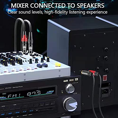 Dual Female XLR to RCA Cable 5Ft,BELIPRO Heavy Duty 2 XLR Female to 2 RCA Male HiFi Stereo Audio Connection Cable.…… F-M