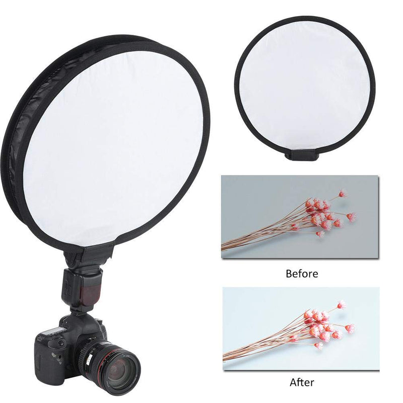 15.75"/40 cm Round Softbox Speedlite, Portable Studio Flash Diffuser Light Softbox, Speedlight Umbrella Softbox with Carrying Bag for Portrait and Product Photography