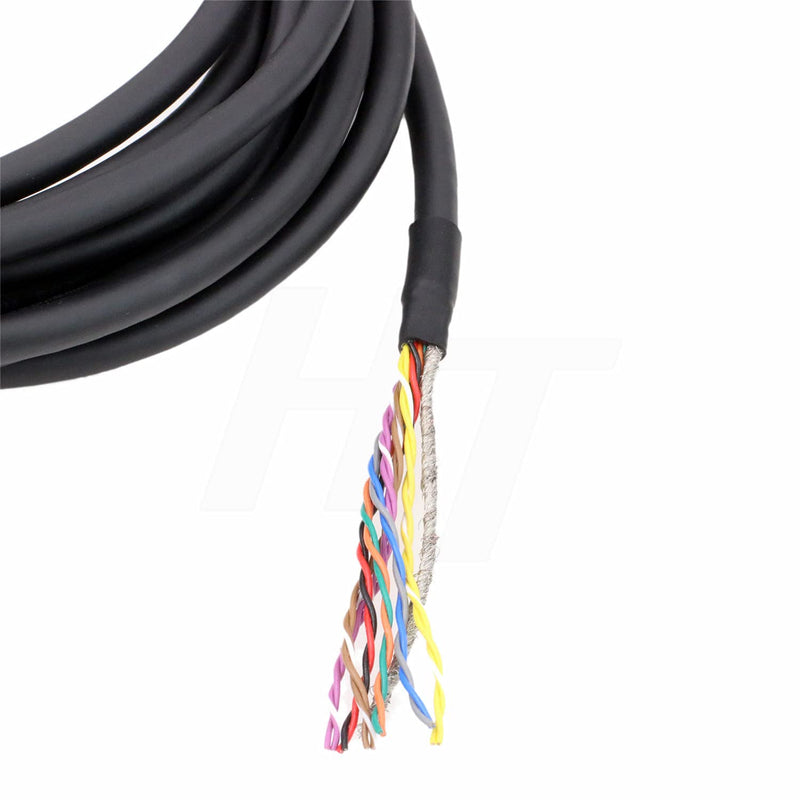 HangTon Hirose 12 Pin Female HR10A-10P-12S to Open Cable Bare Wire for Allied AVT GigE, Sony DXC CCD, Panasonic, Hitachi, Jai, Basler, Dalsa, Teli, Toshiba Camera (Straight 12-pin, 3 m) Straight 12-pin