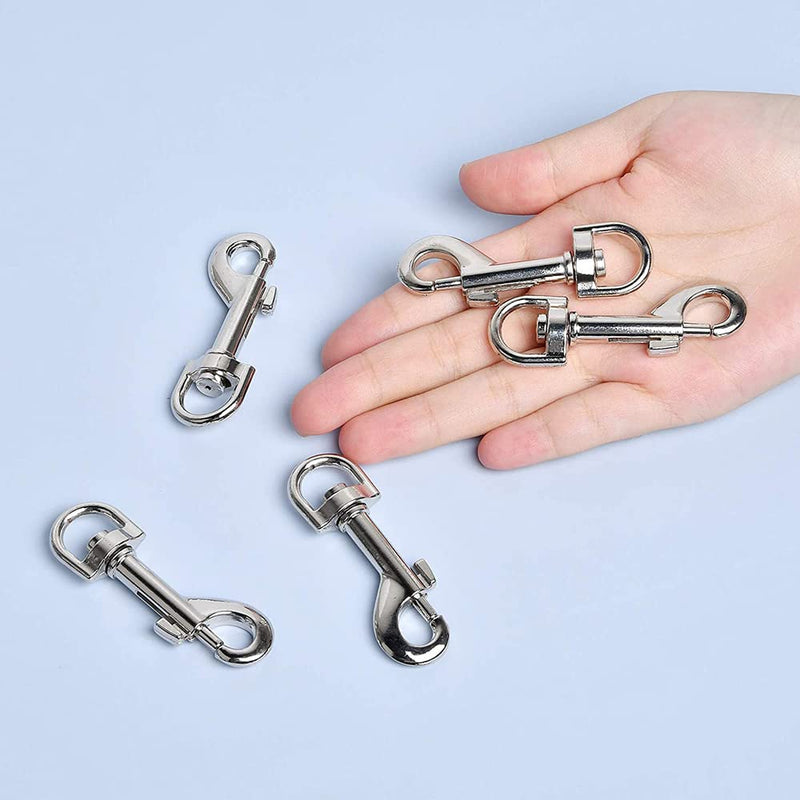 Trigger Clips Clasp, 8PCS Swivel Snap Hooks 360° Swivel Trigger Snap Hooks for Pet Buckle Carabiner Keyring Home Outdoor Camping Picnic Heavy Duty (Round)