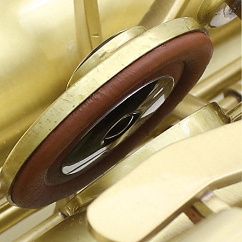 Timiy 25pcs Brown Leather Pads Sax Leather Pads Replacement Saxophone Pads for Alto Saxophone