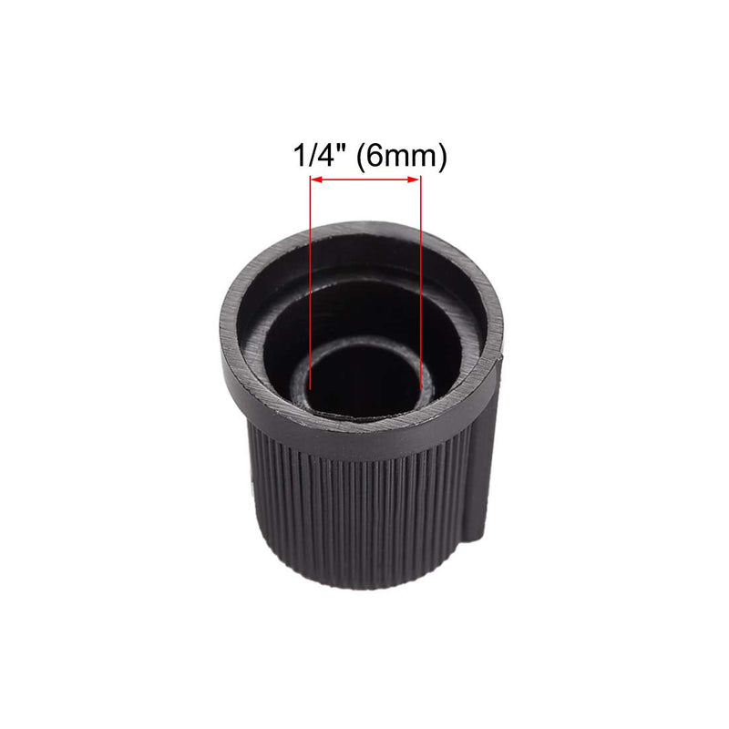 uxcell 10Pcs 6mm Shaft Hole Knob for Speaker Effect Pedal Amplifier Potentiometer Knob Black Blue
