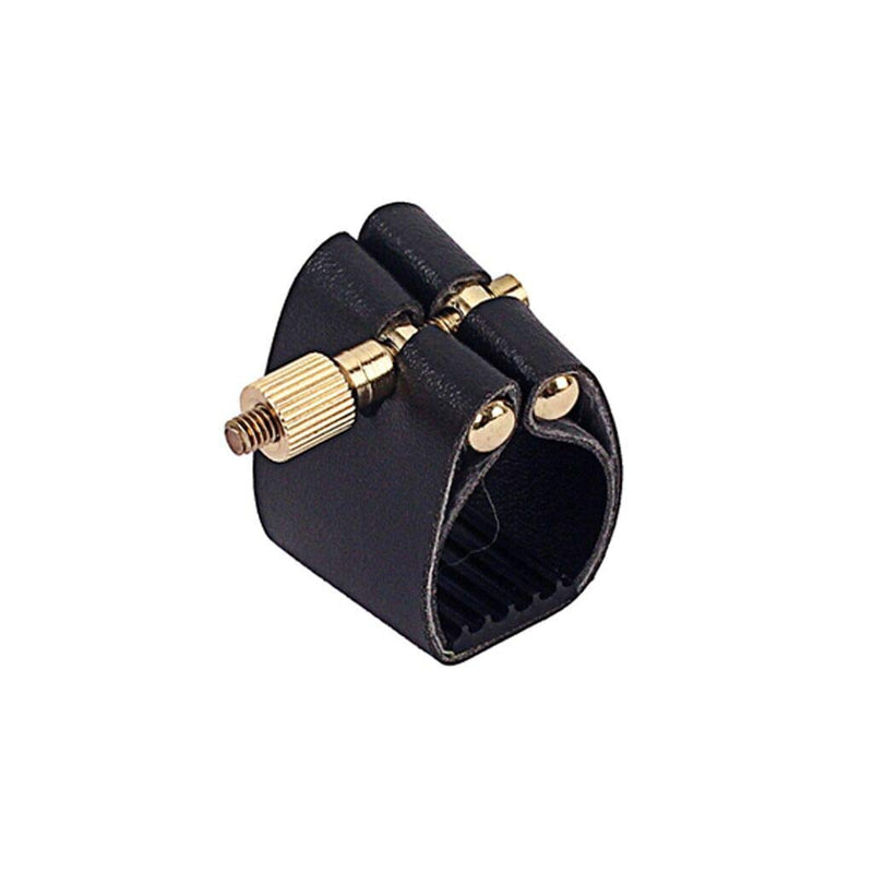 Alnicov Ligature Fastener Artificial Leather Compact Durable For Alto Sax Saxophone Rubber Mouthpiece