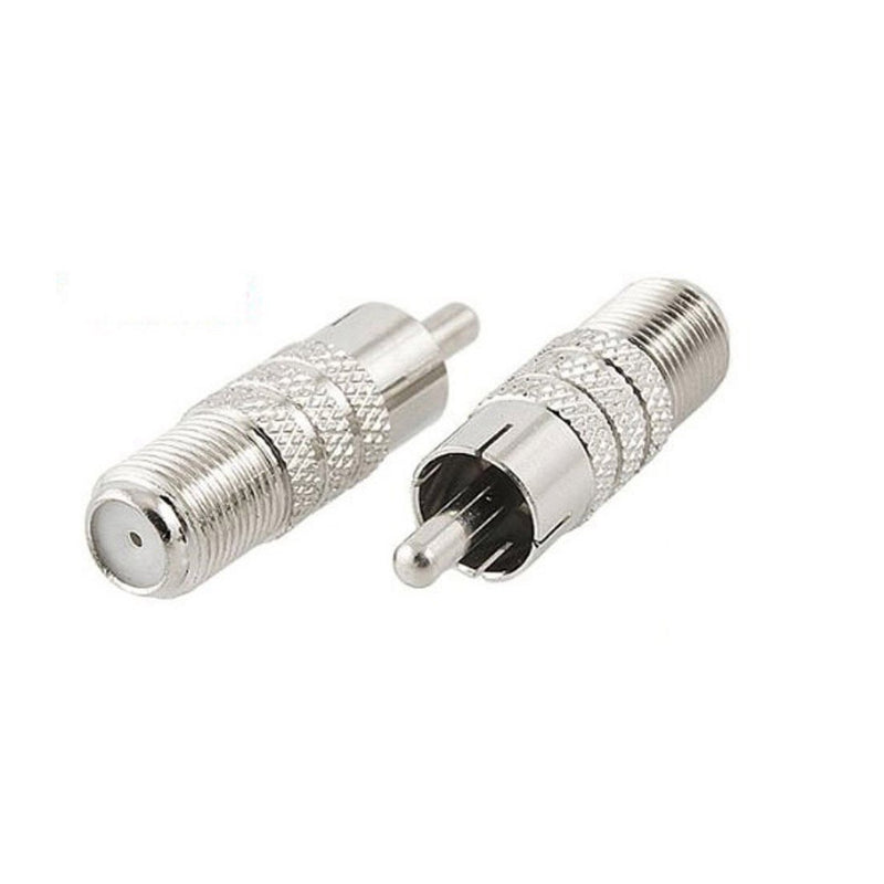 DCFun RCA Male to F-Type Female Video Adapter - 10-Pack