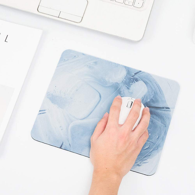 Funice Trendy Gold Lip & Black Marble Mouse Pads Trendy Office Computer Accessories 9 x 7.5inch