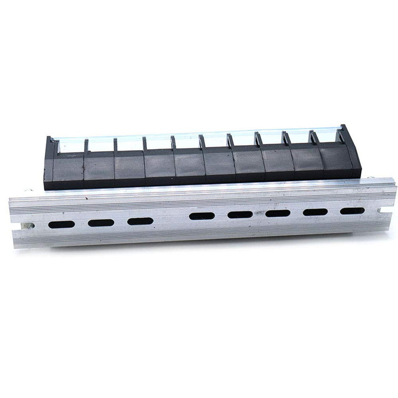 Sscon 2pcs 10 Positions 660V 30A Dual Rows Screw Terminal Strip Block with Cover TD-3010