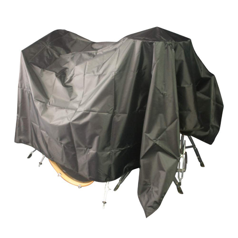 Agustu Drum Set Cover - Premium Black Waterproof 420D Oxford Fabric with Silver Coating - Anti UV-Rays Protects From the Sun - Sewn-in Weighted Corners - Complete with Bag and Microfiber Cloth