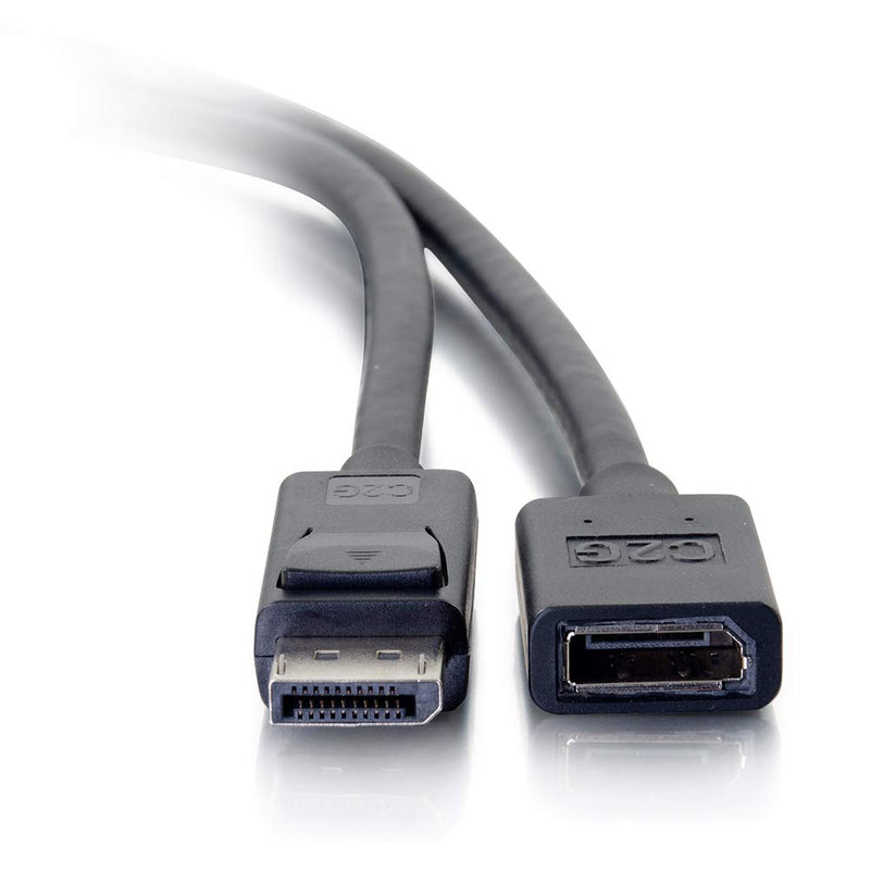 C2G Short Extension Cable, Display Port Cable, Male to Female, Black, 6 Feet (1.82 Meters), Cables to Go 54451