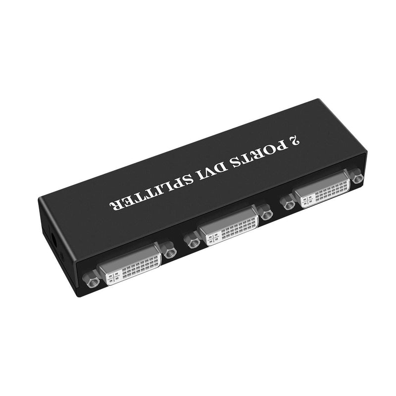 DVI Splitter 1x2 1In 2 Out DVI Switchers Video Splitter HD 1080P with US Power Adapter