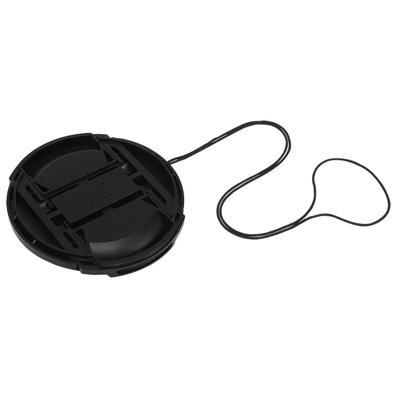 [AUSTRALIA] - Haoge 82mm Center Pinch Snap On Front Lens Cap Cover with Cap Keeper for Canon Nikon Sony Fujifilm Sigma Tamron and Other 82mm Filter Thread Lens 