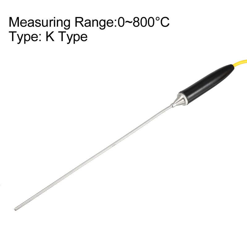 uxcell K-Type Probe Thermocouple Temperature Sensor(0 to 800C) 3x200mm