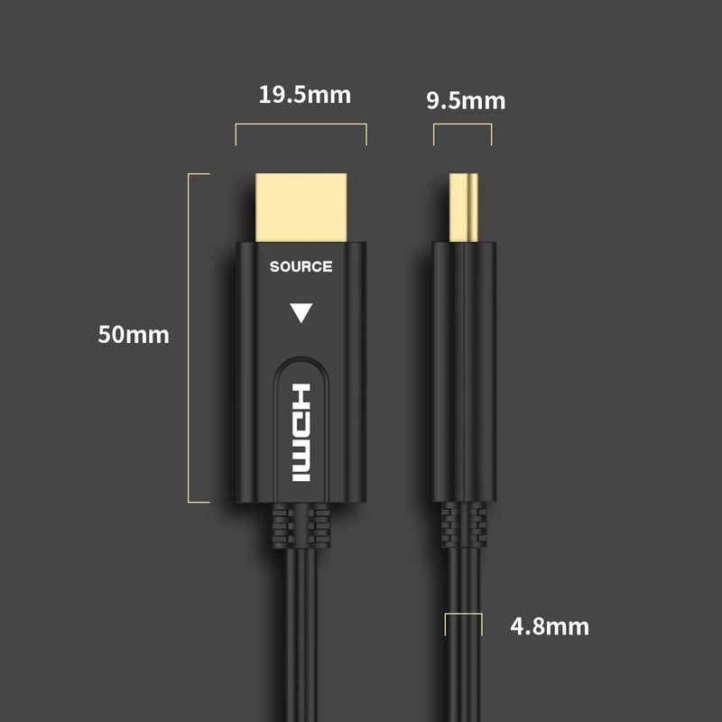 Fiber HDMI Cable 4K HDR 60Hz 75ft, BIFALE Fiber Optic HDMI 2.0b Cable, Support 18Gbps ARC, 3D,HDCP2.2,4:4:4 Switch and Projector, Monitor, Slim and Flexible HDMI Fiber Optic Cable-23M 70Feet