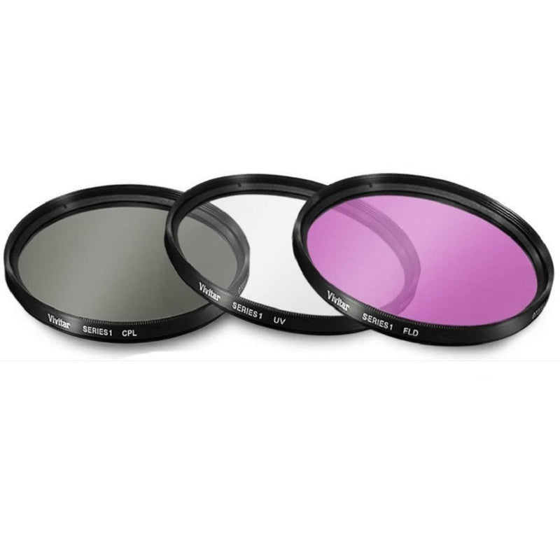 49mm 3 Piece Filter Kit (UV-CPL-FLD) for Canon EOS M6, EOS M6 Mark II, EOS M50, EOS M50 Mark II, EOS M100, EOS M200 Cameras with EF 15-45mm Lens, Fuji X100V, Sony Alpha A3000 with 18-55mm Lens