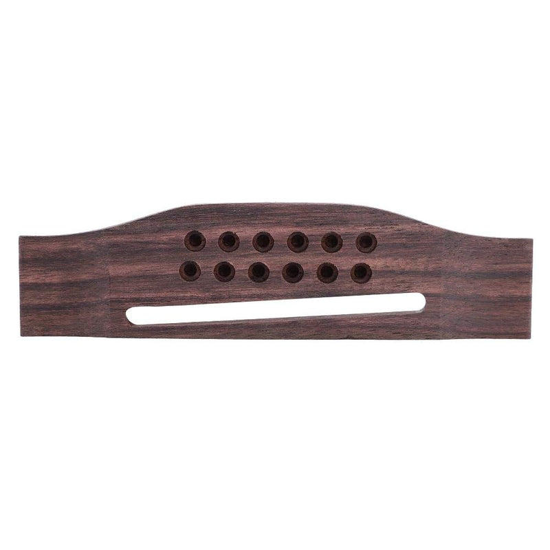 Dilwe 12 Strings Guitar Bridge, Rosewood Bridge Saddle for 12-String Acoustic Guitar Accessory Parts