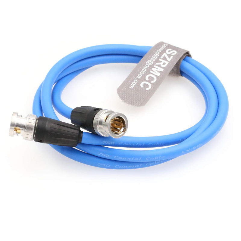 [AUSTRALIA] - SZRMCC BNC Male to Male 12G HD SDI 75ohm 4K Video Coaxial Cable for Cameras Monitors (1m) Blue Cable 1m 