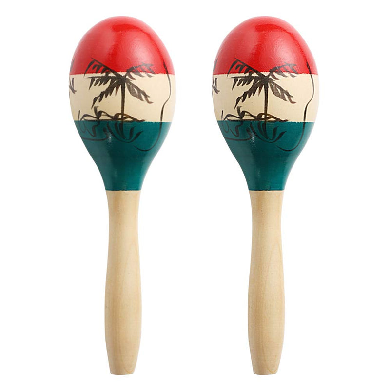 [AUSTRALIA] - Maracas Large Colorful Wood Rumba Shakers Rattle Hand Percussion of Sand of the Hammer Great Musical Instrument with Salsa Rhythm For Party,Games. (Colorful) 