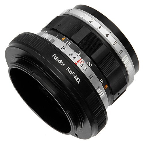 Fotodiox Lens Mount Adapter, Olympus Pen-F Lens to Sony Alpha NEX E-Mount Camera, fits Sony NEX-3, NEX-5, NEX-5N, NEX-7, NEX-7N, NEX-C3, NEX-F3, Sony Camcorder NEX-VG10, VG20, FS-100, FS-700 Olympus Pen F 35mm Standard