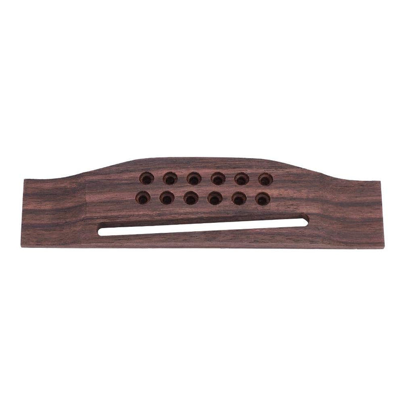 Dilwe 12 Strings Guitar Bridge, Rosewood Bridge Saddle for 12-String Acoustic Guitar Accessory Parts