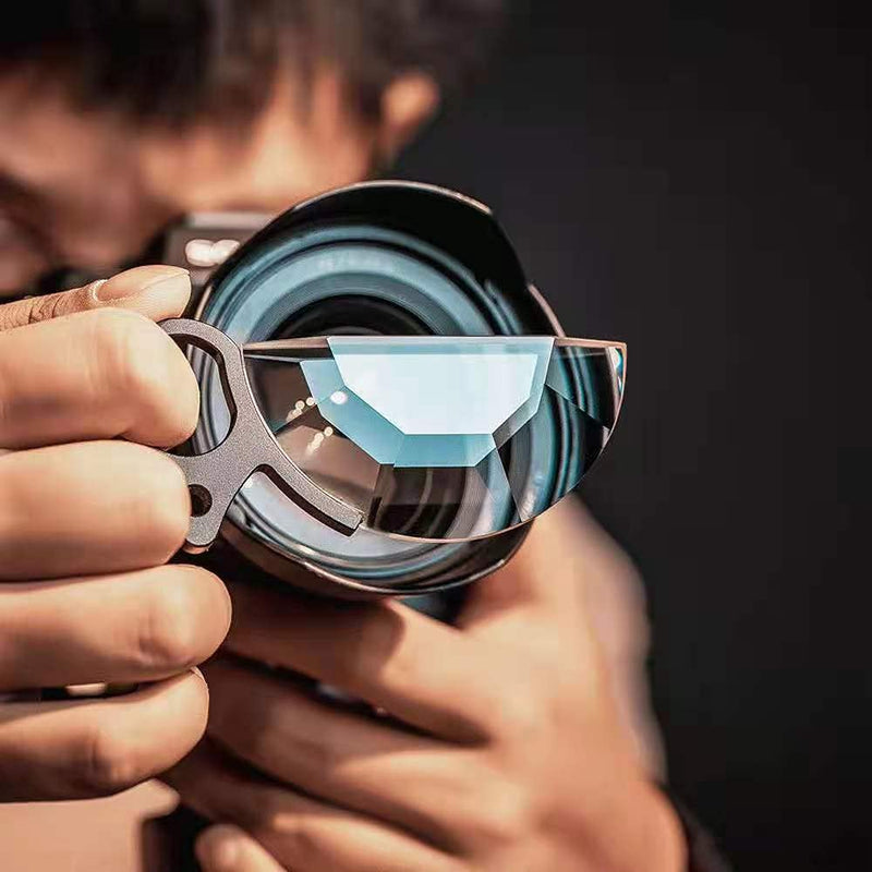 Camera Accessories 80mm 150mm Handheld Subtle Kaleidoscope Prism semicircular Glass Filter can Change The Number of Subjects (80mm Subtle Kaleidoscope) 79mm handheld kaleidoscope