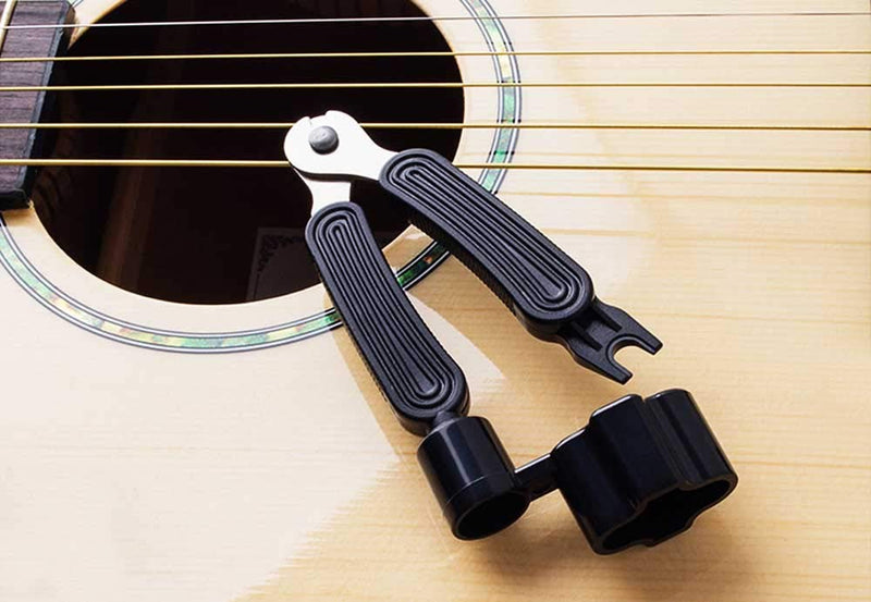 Guitar String Winder Cutter Pin Puller - 3 In 1 Multifunctional Guitar Maintenance Tool/String Peg Winder + String Cutter + Pin Puller Instrument Accessories (Style-B) Style-B