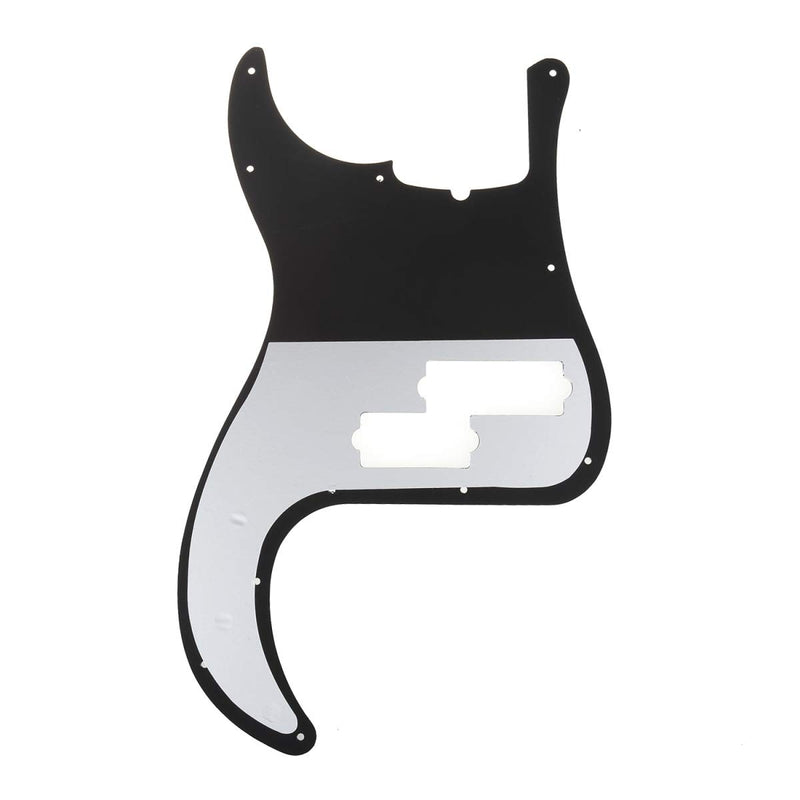 Musiclily Pro 5-String 13-Hole Contemporary P Bass Pickguard for Fender American Precision Bass, 3Ply Black