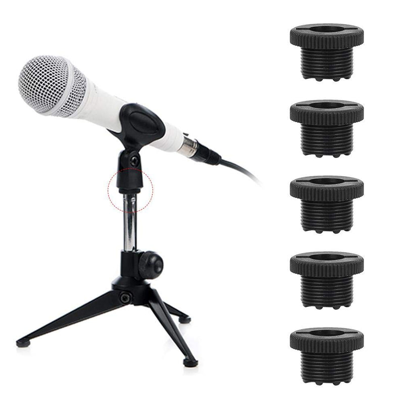 RiToEasysports 10 PCS Plastic Shock Thread Adapter for Microphone Stand, 3/8 Inch Male to 5/8 Inch Female for Microphone Stand