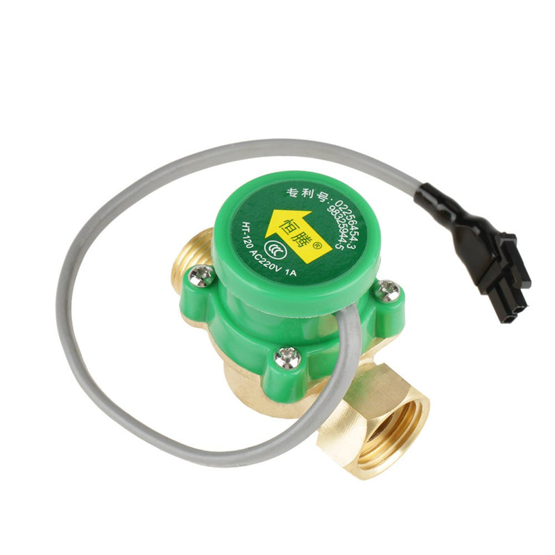 HT-120 AC 220V 0.5A G1/2"-1/2" Thread Water Pump Flow Sensor Switch for Shower Low Water Pressure Solar Heater Water Circulation