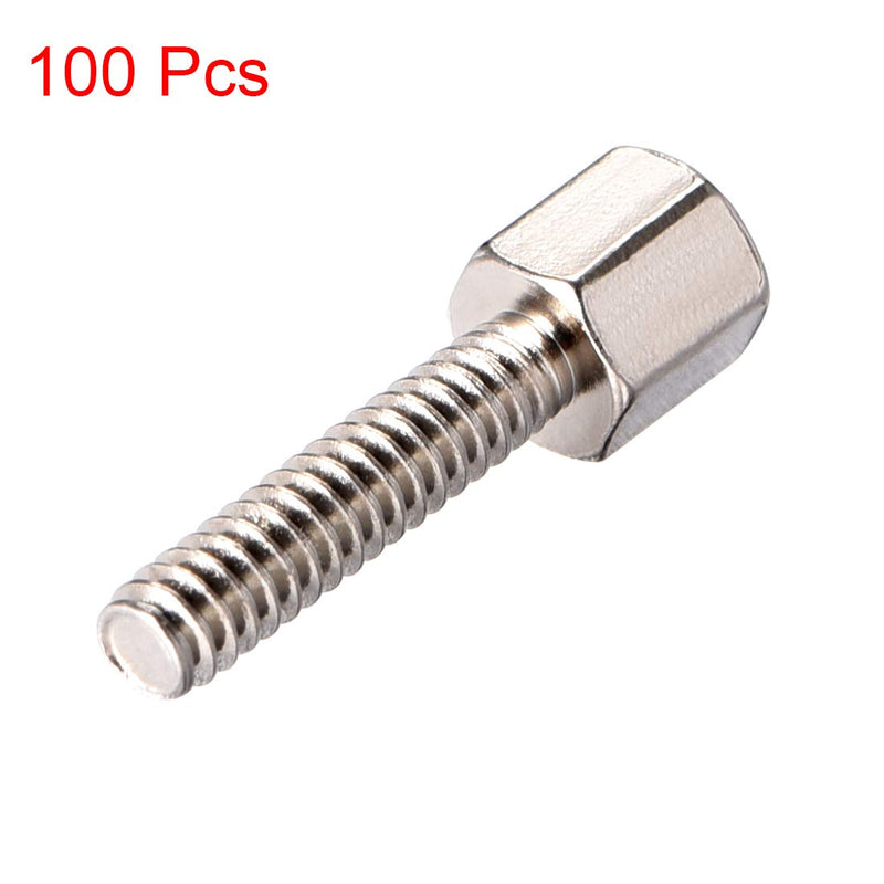 uxcell 4#-40 5+12mm F/M Brass Hex Standoff Spacer Screws PCB Pillar Nickel Plated 100 Pcs