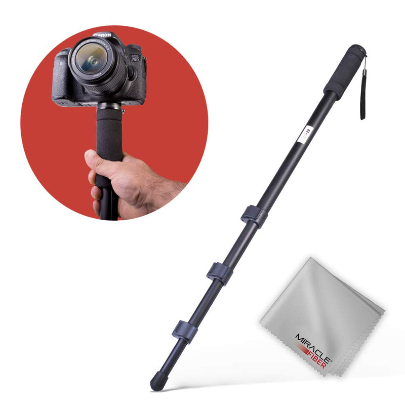 Zeikos ZE-MP67 67" Inch Camera Monopod Bundle for Canon, Nikon, Sony, Samsung, Olympus, Panasonic, Pentax, and All Digital Cameras, Includes Miracle Fiber Microfiber Cleaning Cloth and Carrying Bag 67 Inch Monopod