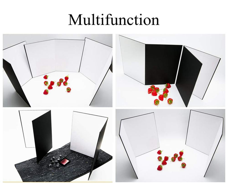 Meking 3 in 1 Photography Reflector Cardboard, 17 x 12 inch Folding Light Diffuser Board for Still Life, Product and Food Photo Shooting - Black, Silver and White A3-1 Pack Silver