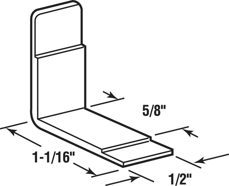 Prime-Line Products R 7153 L-Angle Drawer Glides,(Pack of 10),White,5-7/16" x 1-1/16"
