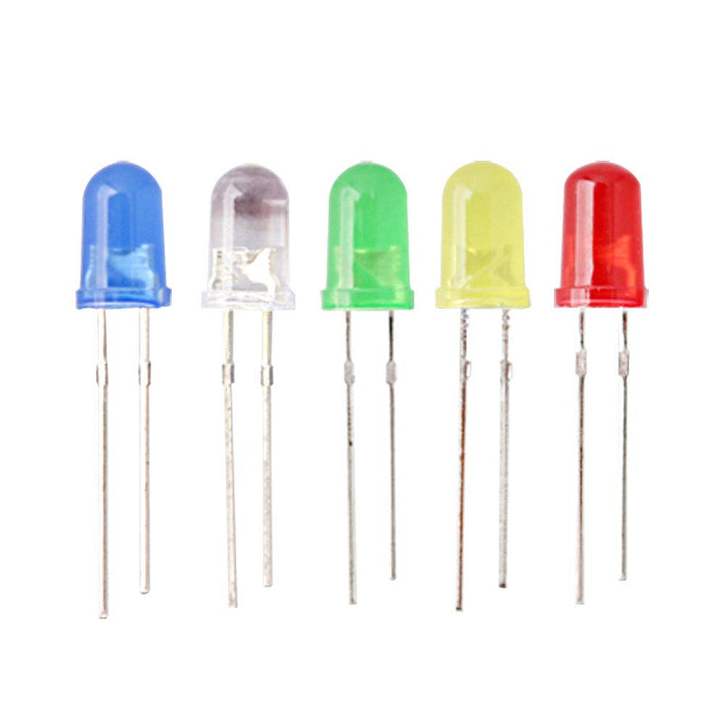 Yetaida 200 Pcs Led Diodes,3mm 5mm Ultra Bright Led Diode Assortment Kit Universal Mutil Color Red/Green/Blue/Yellow/White DIY Kit for Science Project/Experience