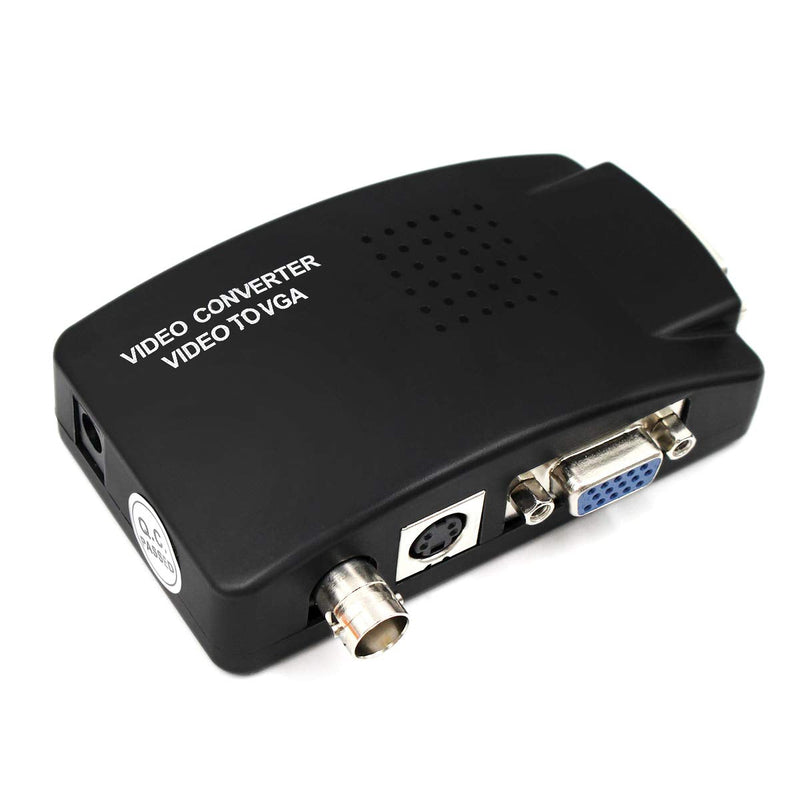 [AUSTRALIA] - HDSUNWSTD Portable BNC to VGA Video Converter Composite S-Video Input to PC VGA Out Adapter Digital Switch Box for PC MACTV Camera DVD DVR 