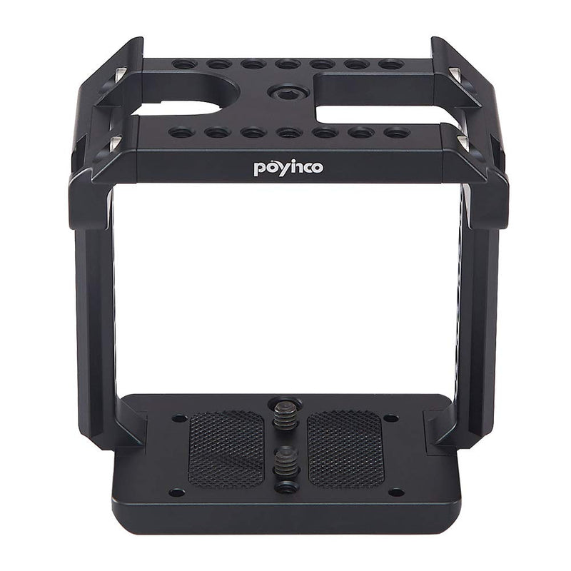 Poyinco Z Cam E2 Camera Cage with 1/4” and 3/8” Thread Locating Holes for Handle&Lights