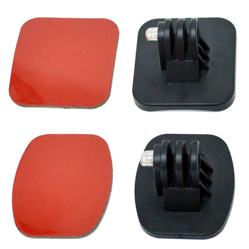 Adhesive Mounts for GoPro Cameras - Curved & Flat Mounts Base with Strong Sticky Pads Easy Mount to Helmet - Camera Mounting Accessory Kits Fits for All GoPro Hero 7 6 5 4 3+ 3