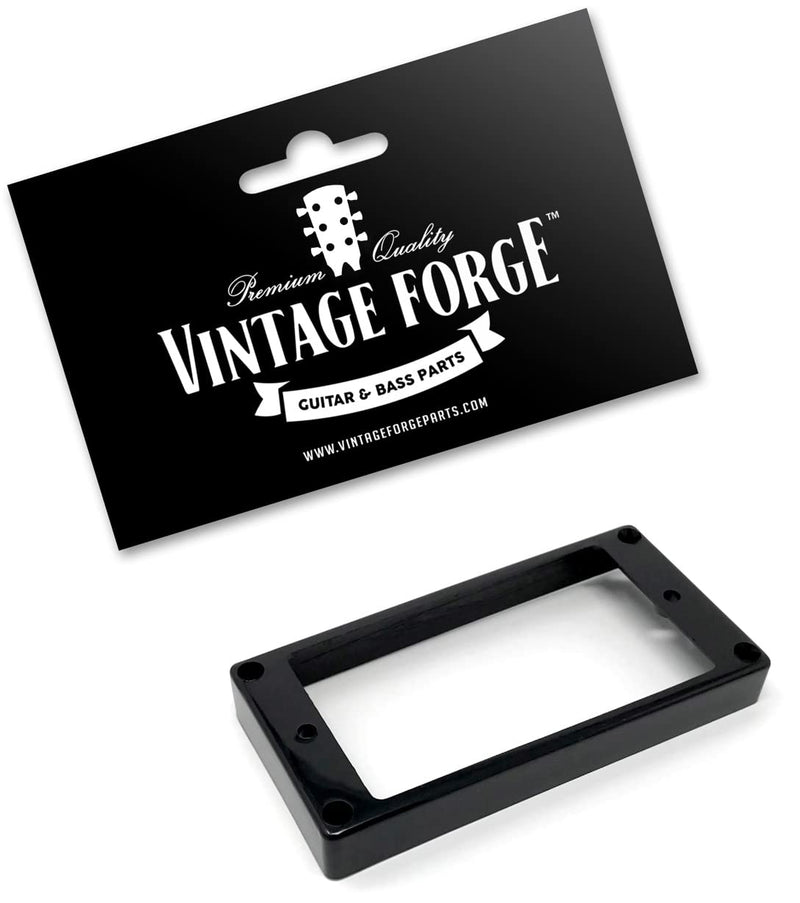 Vintage Forge Black Flat Bottom Humbucker Pickup Mounting Ring Slanted (11mm-12mm) compatible with Epiphone Guitars HR140F-BLK