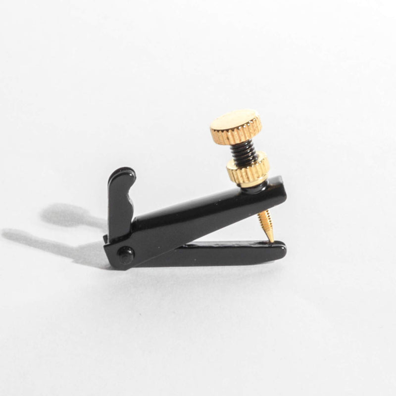 MI&VI Violin Fine Tuners - Stainless Steel Adjusters, Black/Gold 4Pcs (1/2 Size) Black/Gold, Size 1/2