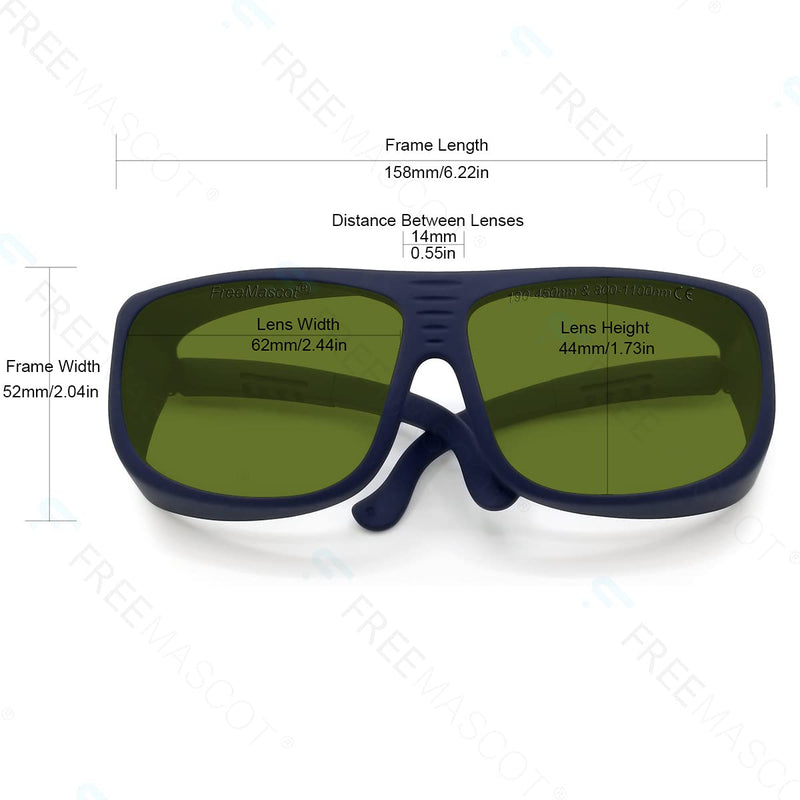 FreeMascot Professional OD 8+ 190nm-450nm / 800nm-1100nm Wavelength Laser Safety Glasses Style 5
