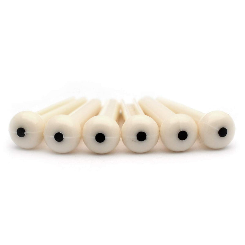 YINGXIANG Acoustic Guitar Bridge Pins, 6 PACK Ivory Guitar Strings Nail Pegs